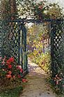 Alfred De Breanski Famous Paintings - The Garden Gate
